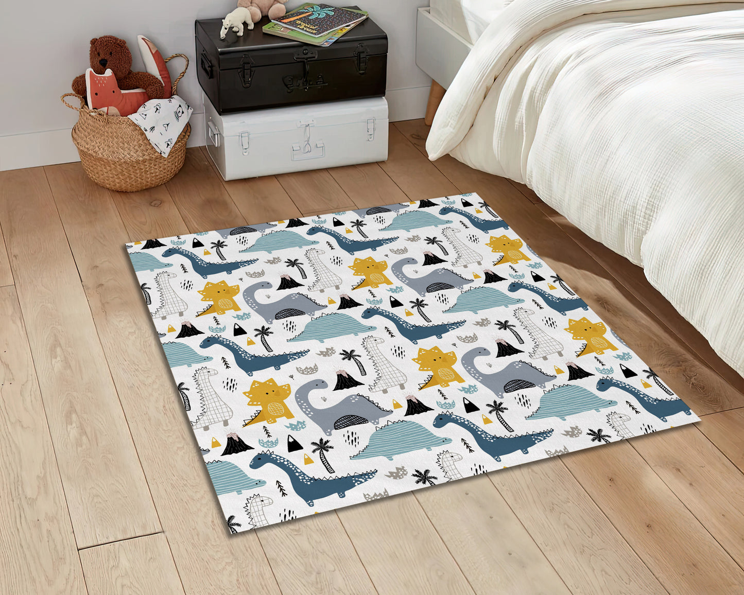 Animal Rug, Children Room Mat, Dinosaurs Carpet, Nursery Rug, Baby Shower Decor