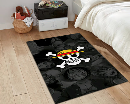 One Piece Rug, Funny Anime Carpet, Cartoon Anime Decor, Japanese Manga Mat, Pirate Ship Rug, Anime Fan Gift