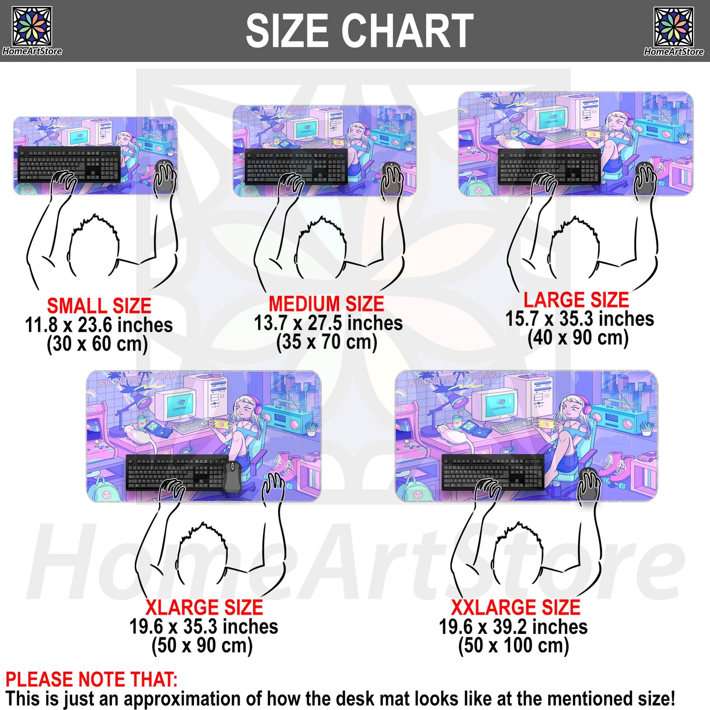 Kawaii Girl Desk Mat, Cool Anime Mouse Mat, Anime Lover Mouse Pad, Anime Gift
