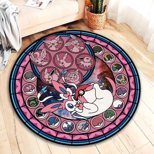 Japanese Anime Rug, Eevee Evolutions Carpet, Cartoon Anime Character Mat, Pokémon Fan Gift