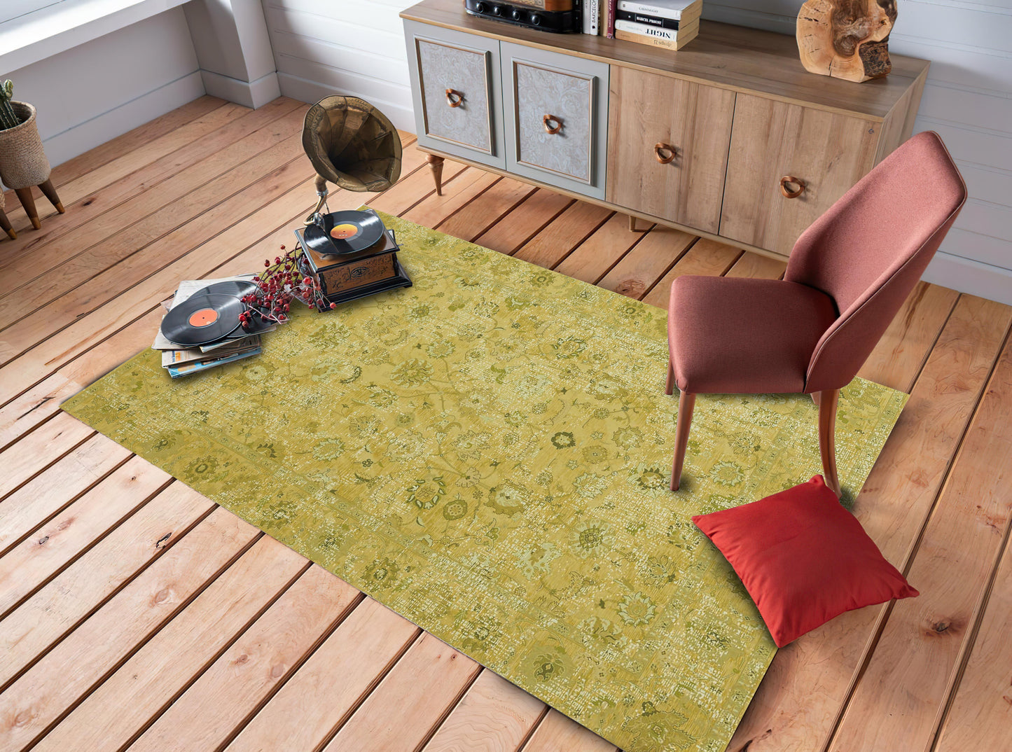 Victorian Style Classical Rug, Vintage Turkish Motif Mat, Kitchen Decor, Retro Elegance Carpet
