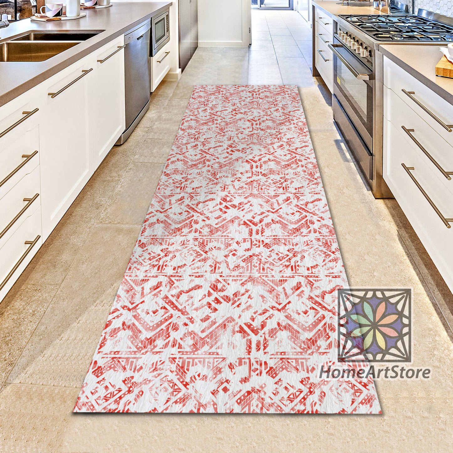 Hallway Runner Rug, Ethnic Runner Carpet, Tribal Decor, Kitchen Runner Rug, Modern Runner Mat