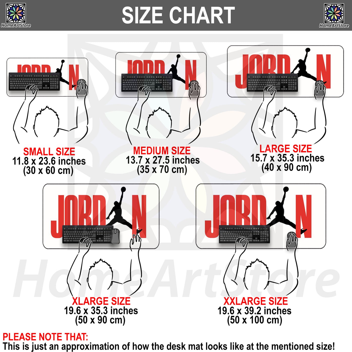 Jump Man Themed Mouse Mat, White And Red Color Jordan Desk Mat, Sneaker Lover Mouse Pad, Jordan Gift