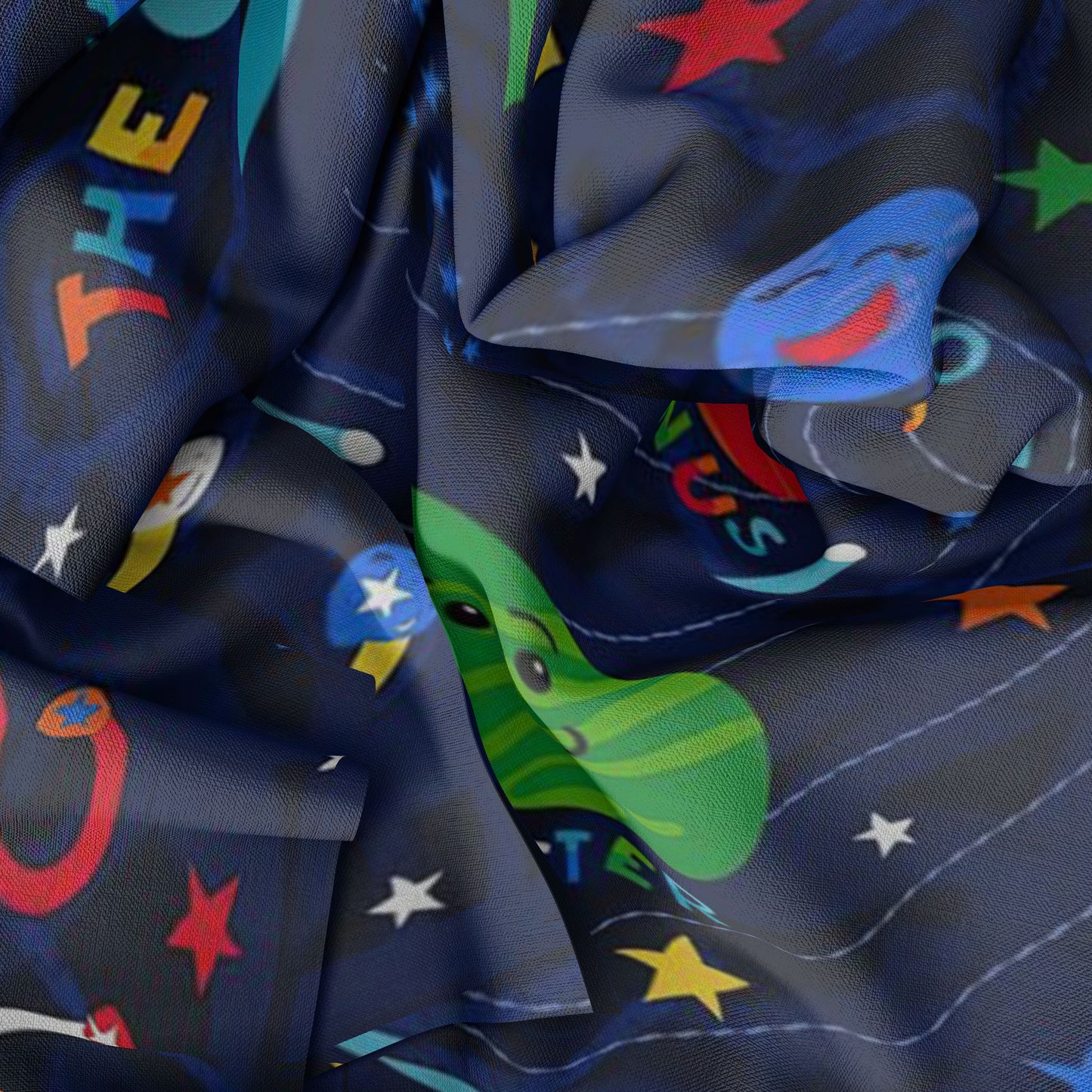 Solar System Curtain, Space Curtain, Kids Room Curtain, Nursery Play Curtain, NASA Curtain