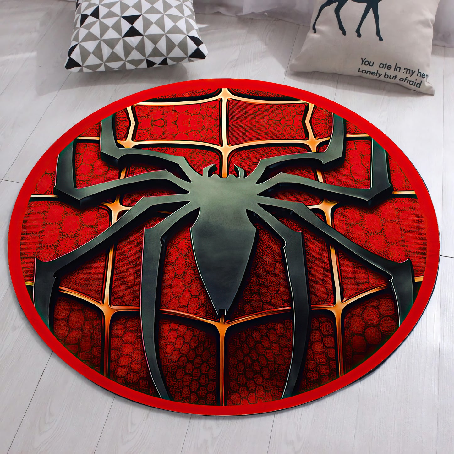 Spiderman Symbol Rug, Kids Room Carpet, Avengers Decor, Super Hero Mat, Avengers Gift