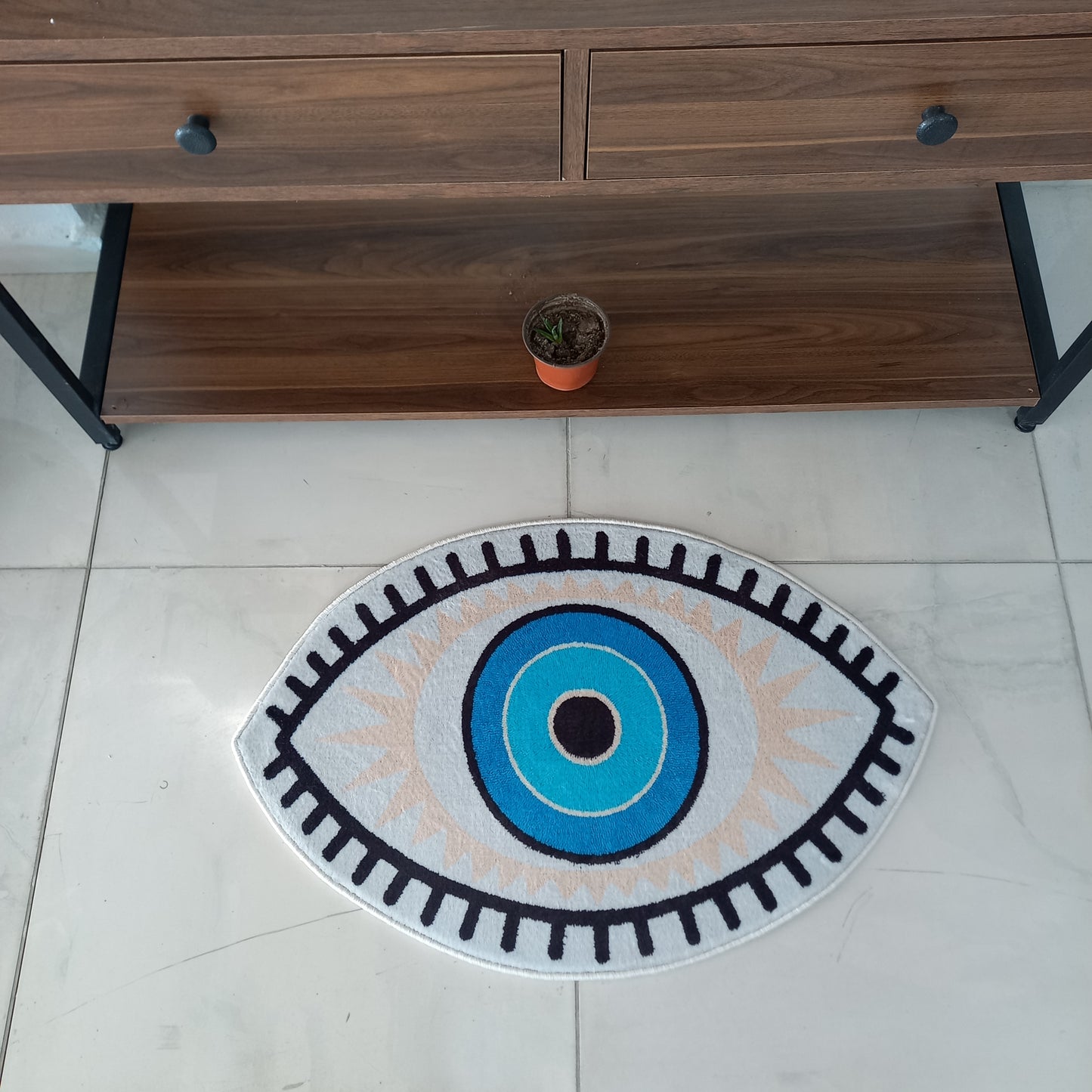 Evil Eye Rug, Talisman Carpet, Doormat, Bath Mat, Eyes Carpet, Motif Decor