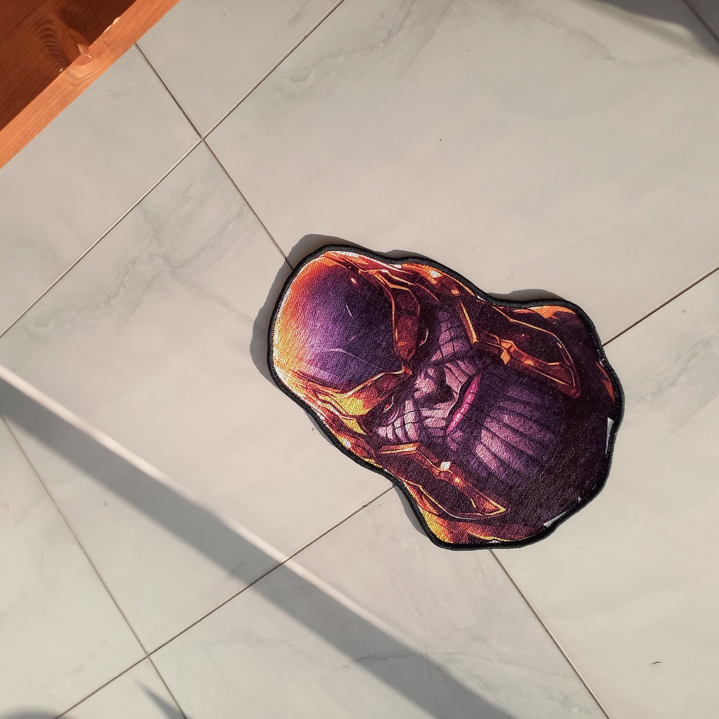 Thonos Shaped Rug, Superhero Character Carpet, Avengers Mat, Iconic Super Villain Marvel Decor