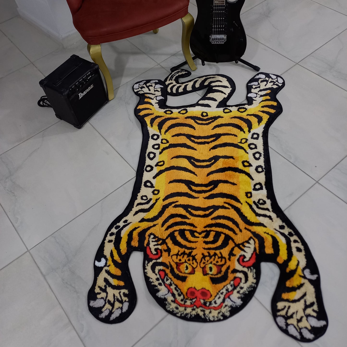 Tibetan Tiger Carpet - Traditional Art for Decorative Home Decoration