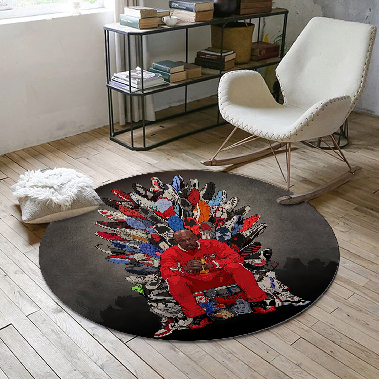 Air Jordan Rug, Basketball Lover Carpet, Sneaker Mat, NBA Logo Carpet, Michael Jordan Patterned Rug, Sport Gift