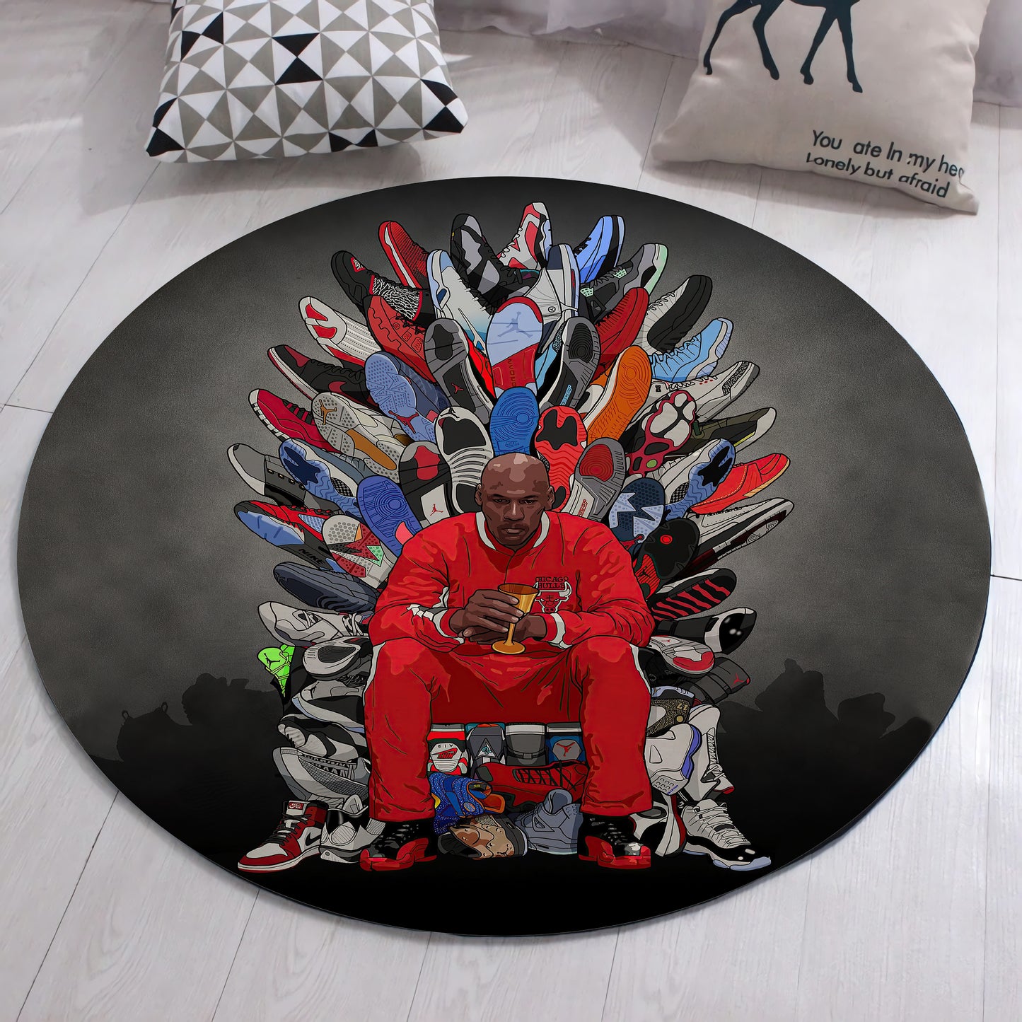 Air Jordan Rug, Basketball Lover Carpet, Sneaker Mat, NBA Logo Carpet, Michael Jordan Patterned Rug, Sport Gift