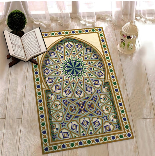Ottoman Motif Prayer Mat, Mandala Prayer Mat, Muslim Prayer Rug, Ramadan Eid Decor