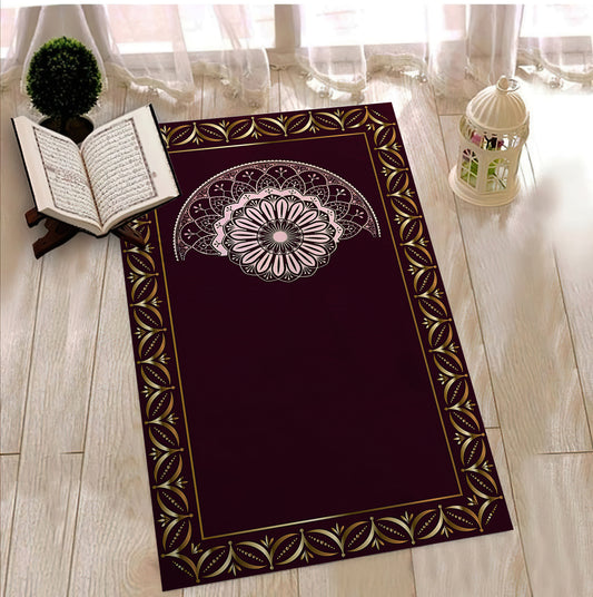 Mandala Prayer Mat, Ethnic Prayer Rug, Luxury Prayer Rug, Islamic Gift