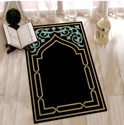 Turkish Motif Prayer Mat, Modern Prayer Rug, Islamic Prayer Area Rug, Ramadan Eid Decor