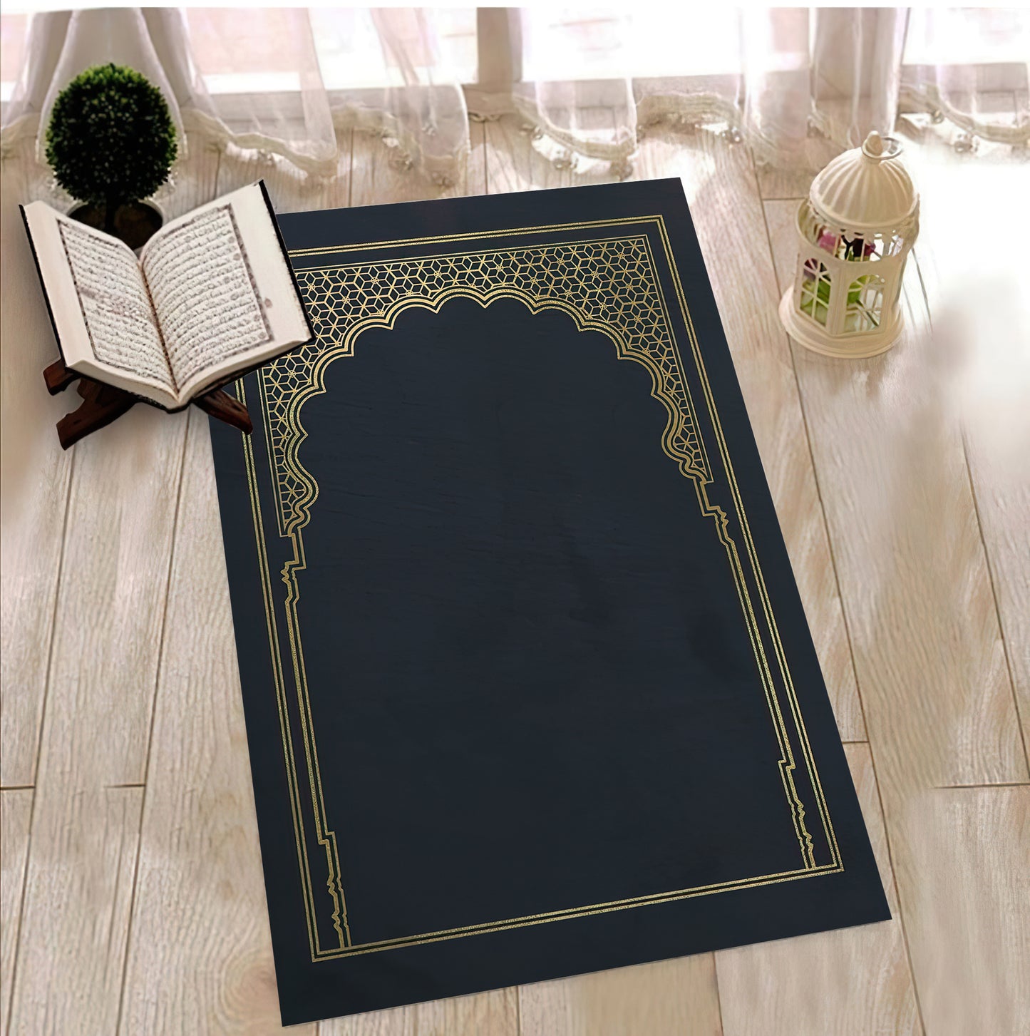 Luxury Prayer Rug, Portable Prayer Mat, Ramadan Eid Decor, Religious Prayer Mat, Islamic Gift