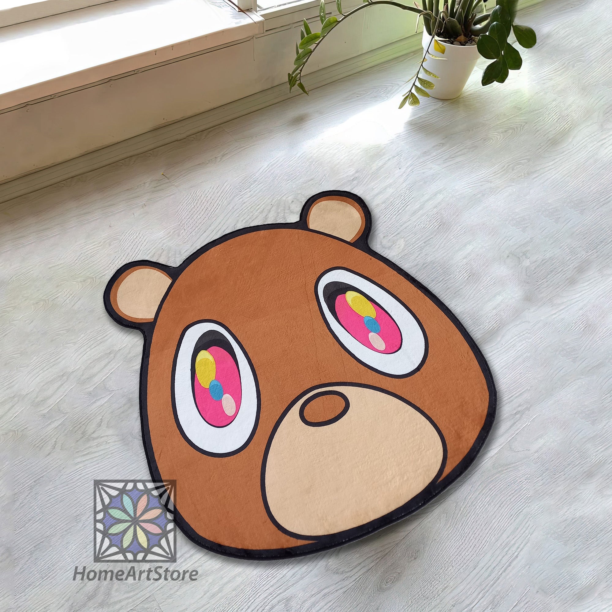 Kanye West Graduation Bear Rug, Hip-Hop Album Decor, Hypebeast Carpet ...