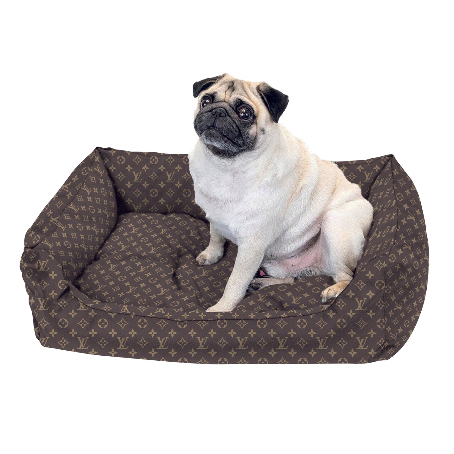 Louis Vuitton Printed Pet Bed - Removable & Washable, Custom, Puppy Mat Dog, Pet Large Sofa, Dog Accessories, Small Dog Bed, Modern Dog Bed