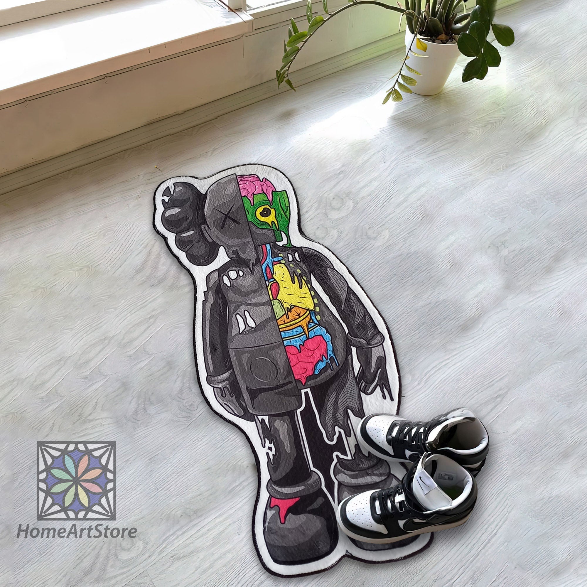 Kaws Rug Pink Unique Design KAWS Rug, Hypebeast Mat, Street Art KAWS Fashion Carpet ...