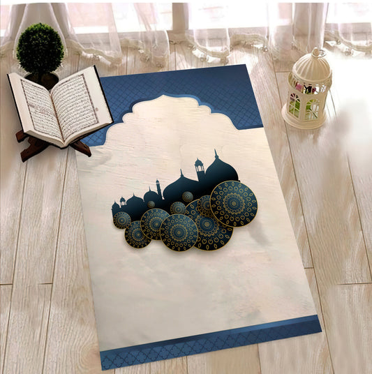 Mosque Pattern Prayer Rug, Mandala Art Prayer Mat, Muslim Prayer Mat, Islamic Decor