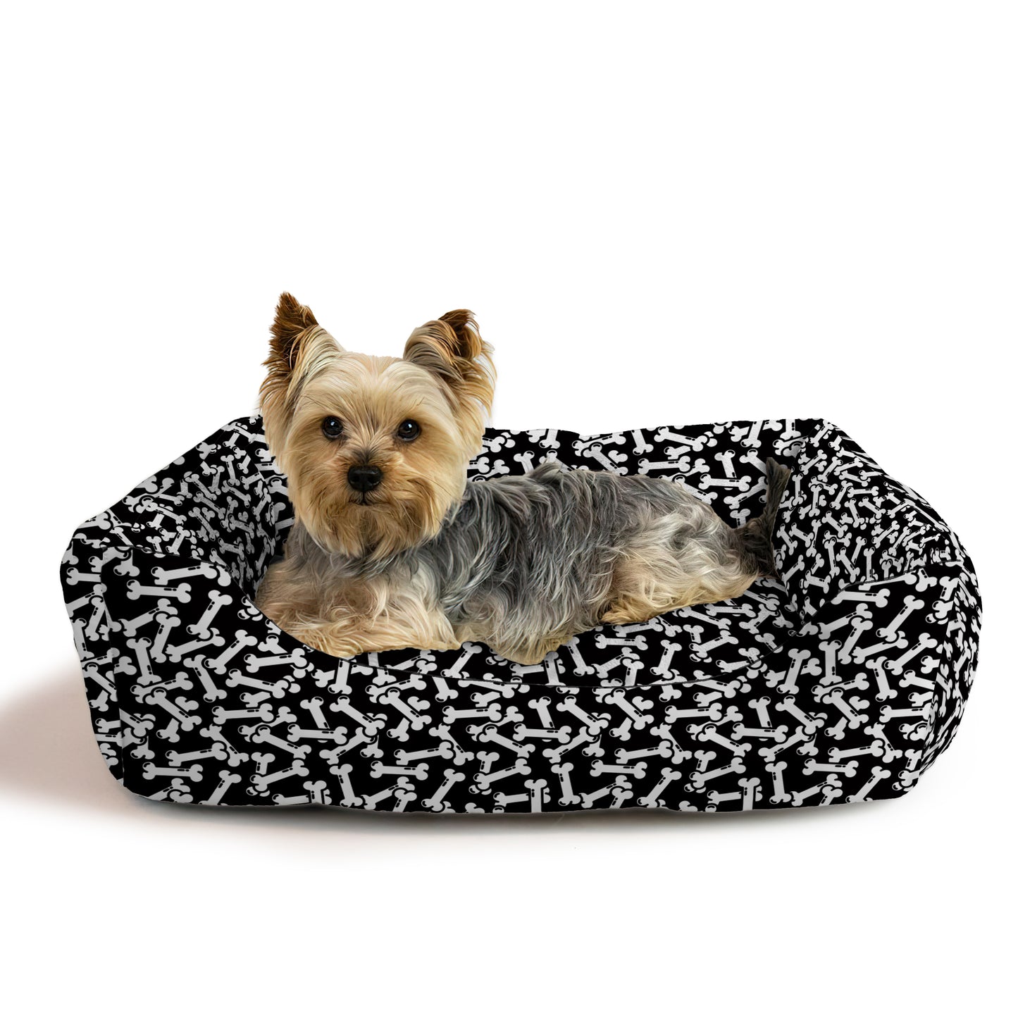 Bone Printed Dog Bed - Removable & Washable, Custom, Puppy Mat Dog, Pet Large Sofa, Dog Accessories, Small Dog Bed, Modern Dog Bed