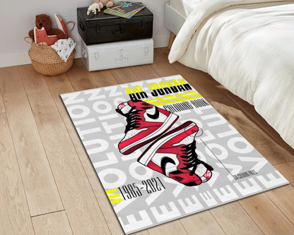 Jordan Art Rug, Street Fashion Decor, Sneakerhead Mat, Air Jordan Carpet, Sneaker Room Decor