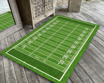 American Football Court Rug, Football Lover Carpet, Kids Room Decor, Nursery Play Mat, Play Room Carpet