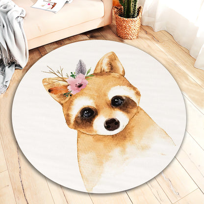 Raccoon Rug, Animal Baby Carpet, Kids Room Decor, Toddler Mat, Baby Gift