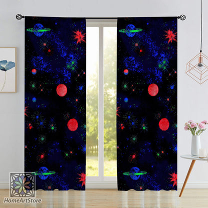 Retro Realistic 90s Arcade Curtain, Colorful Arcade Bowling Curtain, Spacey Curtain, Gamer Room Curtain, Gaming Gift