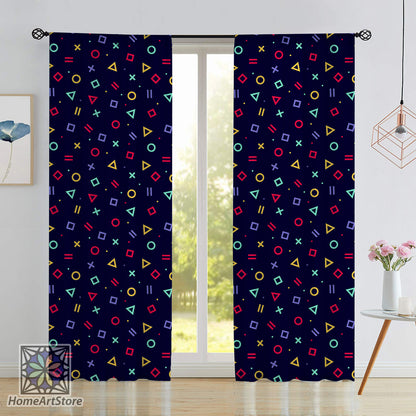 90s Classic Arcade Game Curtain, Gaming Curtain, Blackout Curtain, Game Room Curtain, Vintage Gamer Curtain