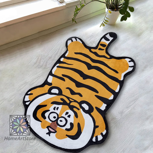 Cute Tiger Rug, Baby Room Carpet, Animal Rug, Nursery Play Mat, Baby Shawor Decor