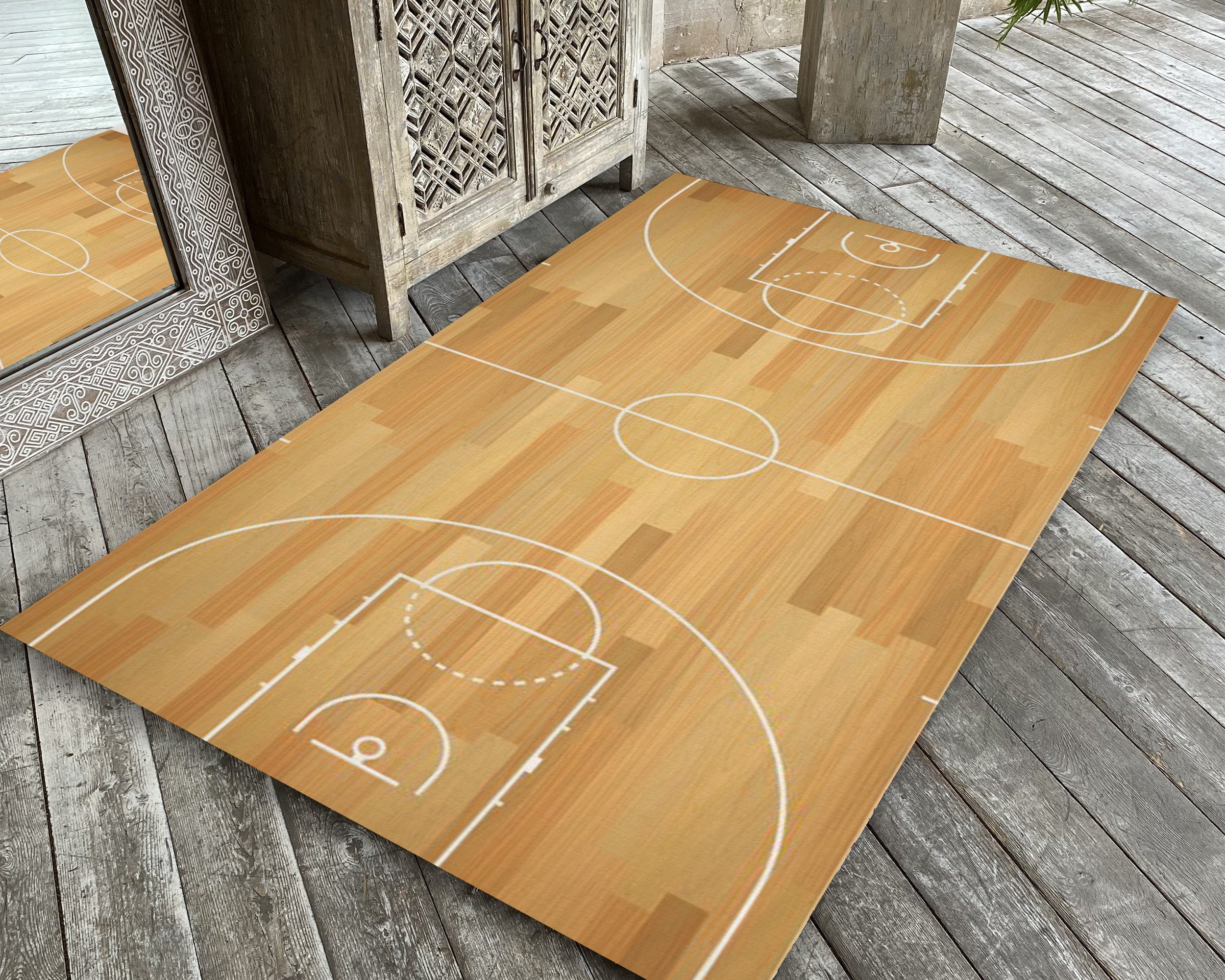 Basketball Court Rug, Play Room Carpet, Sport Mat, Kids Room Decor, Nu ...