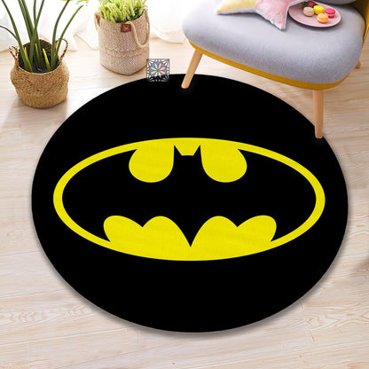 Batman Logo Rug, Super Hero Round Carpet, Avengers Character Mat, Children Room Decor
