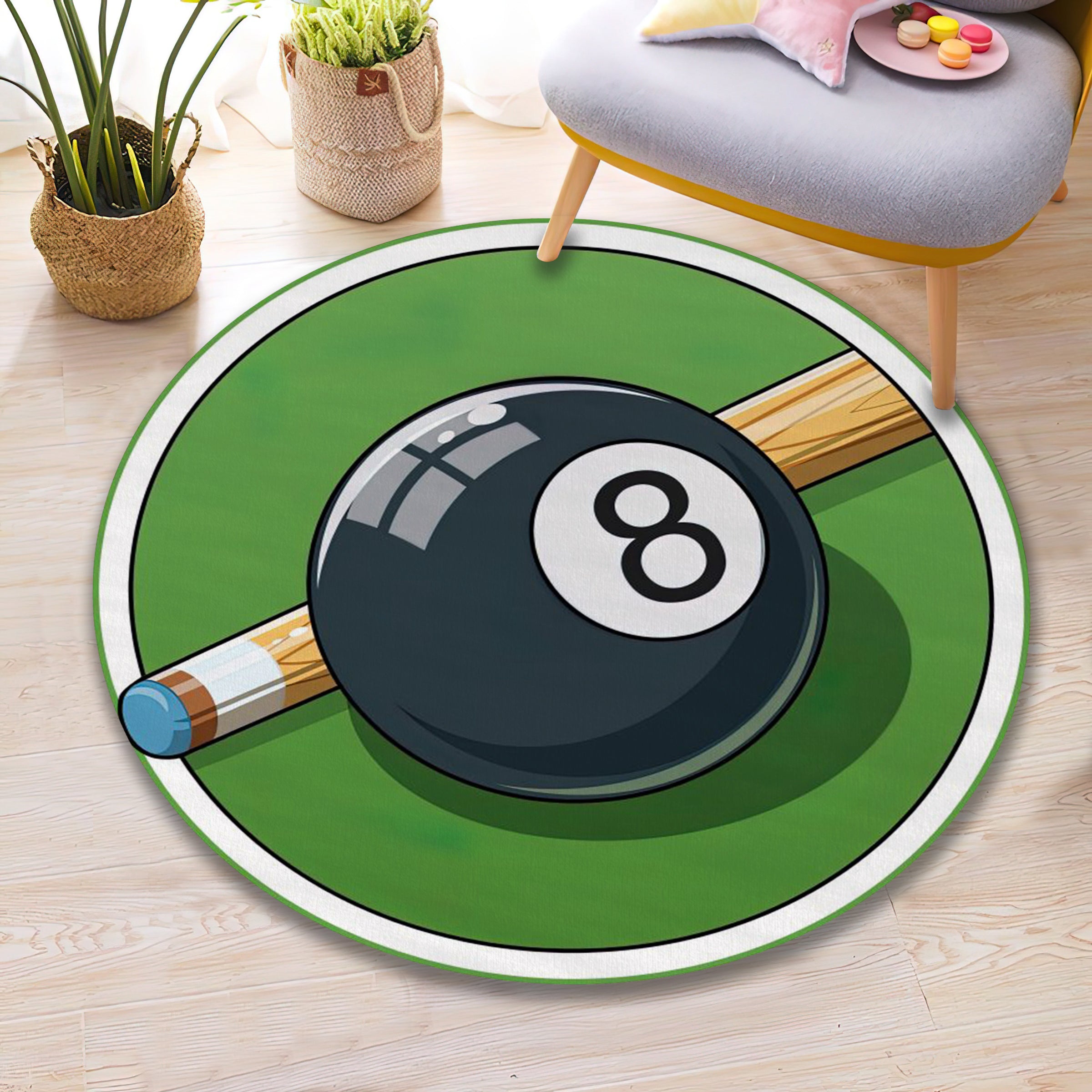 8 Ball Billiard Rug, Billiard Carpet, Sport Mat, Game Room Decor, Gami ...