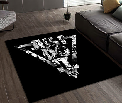 Black Just Do It Rug, Sneaker Room Mat, Marvel Character Carpet, Children Room Decor, Just Do It Lover Rug