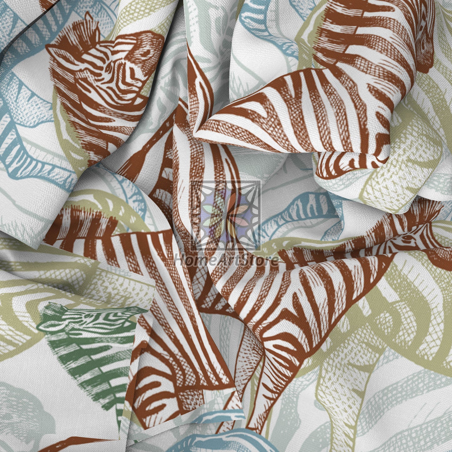 Colorful Zebra Pattern Curtain, African Animal Curtain, Safari Theme Decor, Nursey Curtain