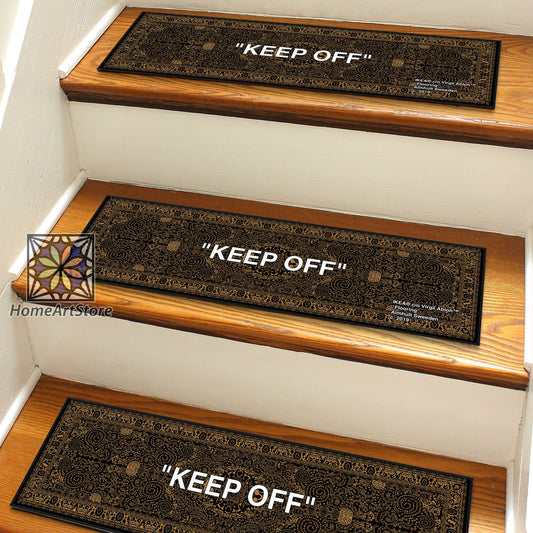 Sneaker Stair Step Rugs, Keep Off Themed Carpet, Keepoff Stair Mats, Hypebeast Decor, Street Fashion