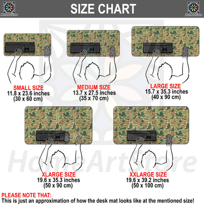 Hunter Camouflage Printed Mousepad, Army Mouse Mat, Camouflage Desk Mat, Office Decor