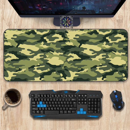 Army Camouflage Printed Desk Mat, Hunter Mouse Mat, Cool Boys Mousepad, Office Gift