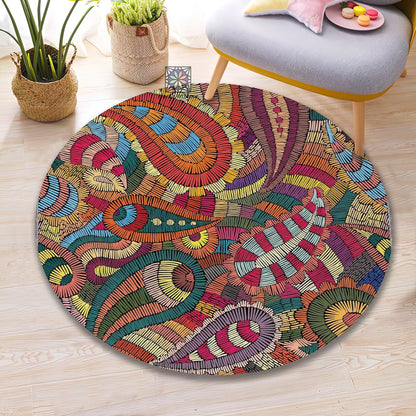 Colorful Boho Motif Rug, Living Room Carpet, Ethnic Decor, Bohem Mat, Bedroom Rug