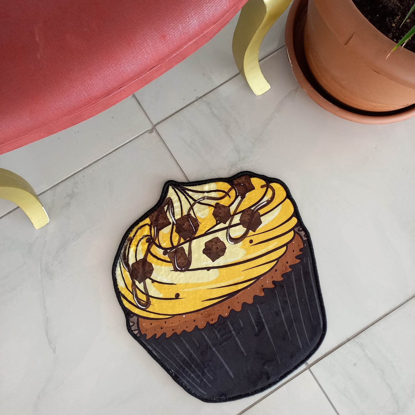 Cute Cupcake Rug, Kitchen Mat, Kids Carpet, Funny Dining Room Decor, Cupcake Decorative Rug