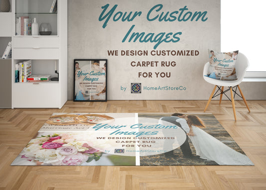 HomeArtStore Personalized Floor Area Rugs - Custom Carpet - Your Image on Carpet- Custom Size Mats