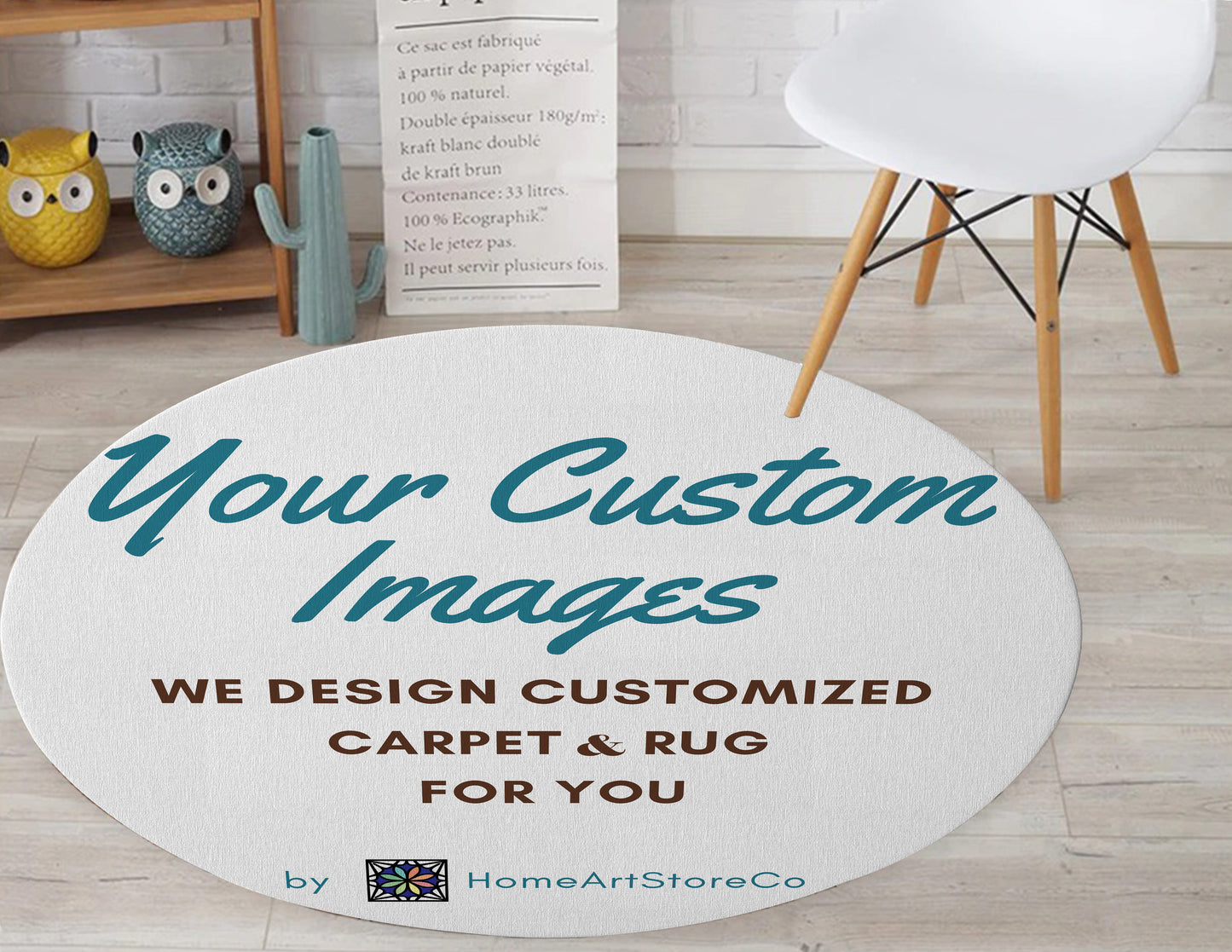 HomeArtStore Personalized Floor Area Rugs - Custom Carpet - Your Image on Carpet- Custom Size Mats