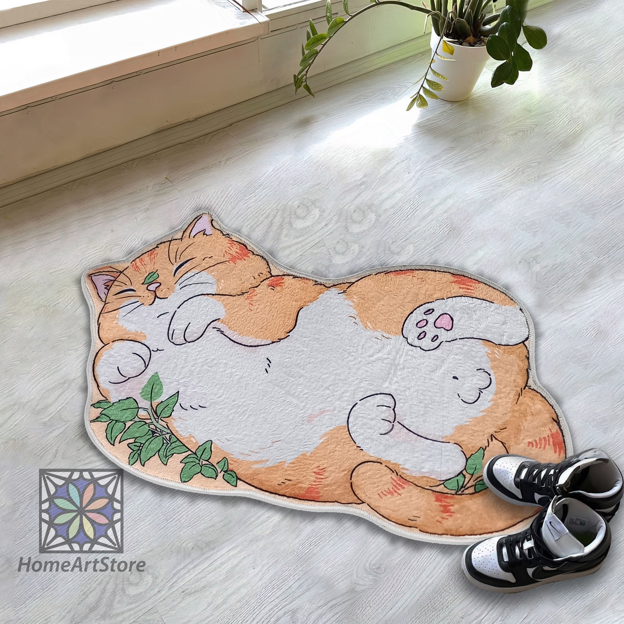 Cat Rug Mat Cute Cat Rug - Adorable Animal Mat for Kids Room Decor and Baby Carpet ...
