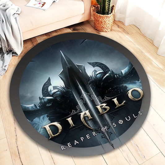 Diablo Reaper Of Souls Rug, Video Game Series Carpet, Gamer Decor, Gaming Mat