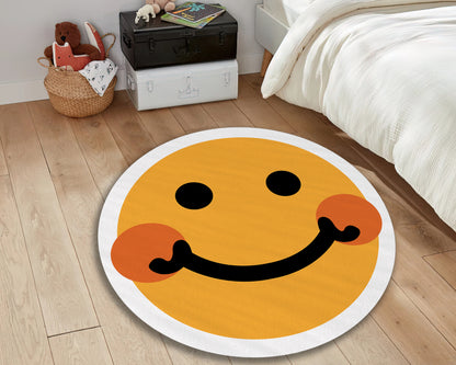 Emoji Rug, Cute Smiley Carpet, Teenage Room Mat, Smiley Face Mat, Home Decor