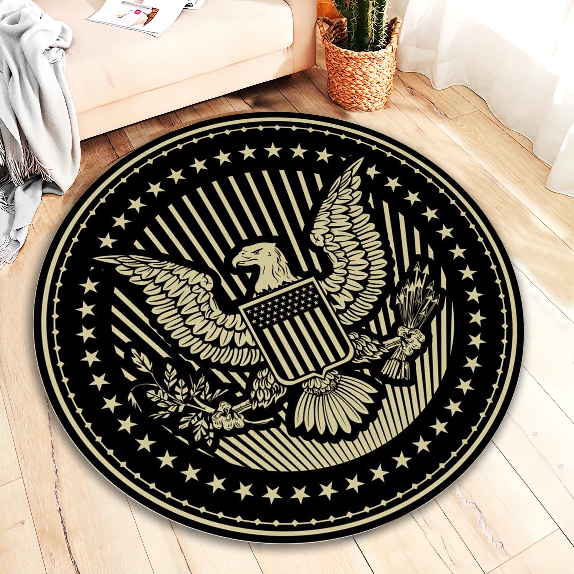 United States Of America President Seal Rug, Office Round Mat, America ...