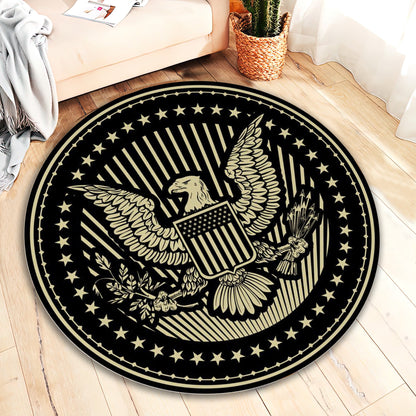 United States Of America President Seal Rug, Office Round Mat, American Eagle Carpet, Seal Decor