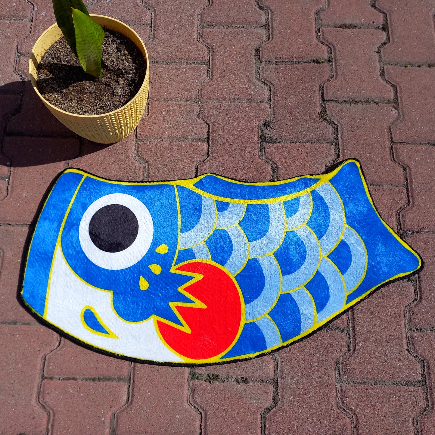 Japanese Fish Shaped Rug - Oceanic Coastal Tropical Carpet for Funny Home Decor