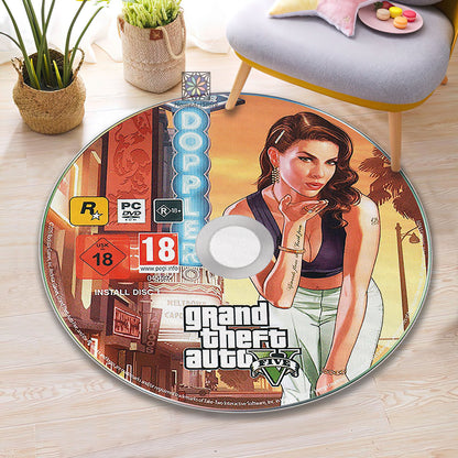 Grand Theft Auto Poster Rug, Video Game Carpet, Gaming Chair Mat, GTA Decor, Gamer Rug