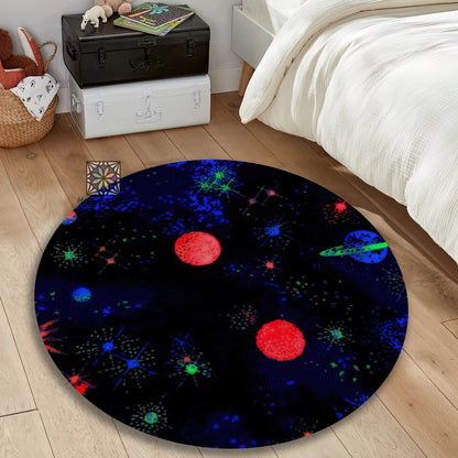 Classic Bowling Arcade Game Rug, 90s Retro Style Gaming Mat, Game Room Decor, Space Game Carpet