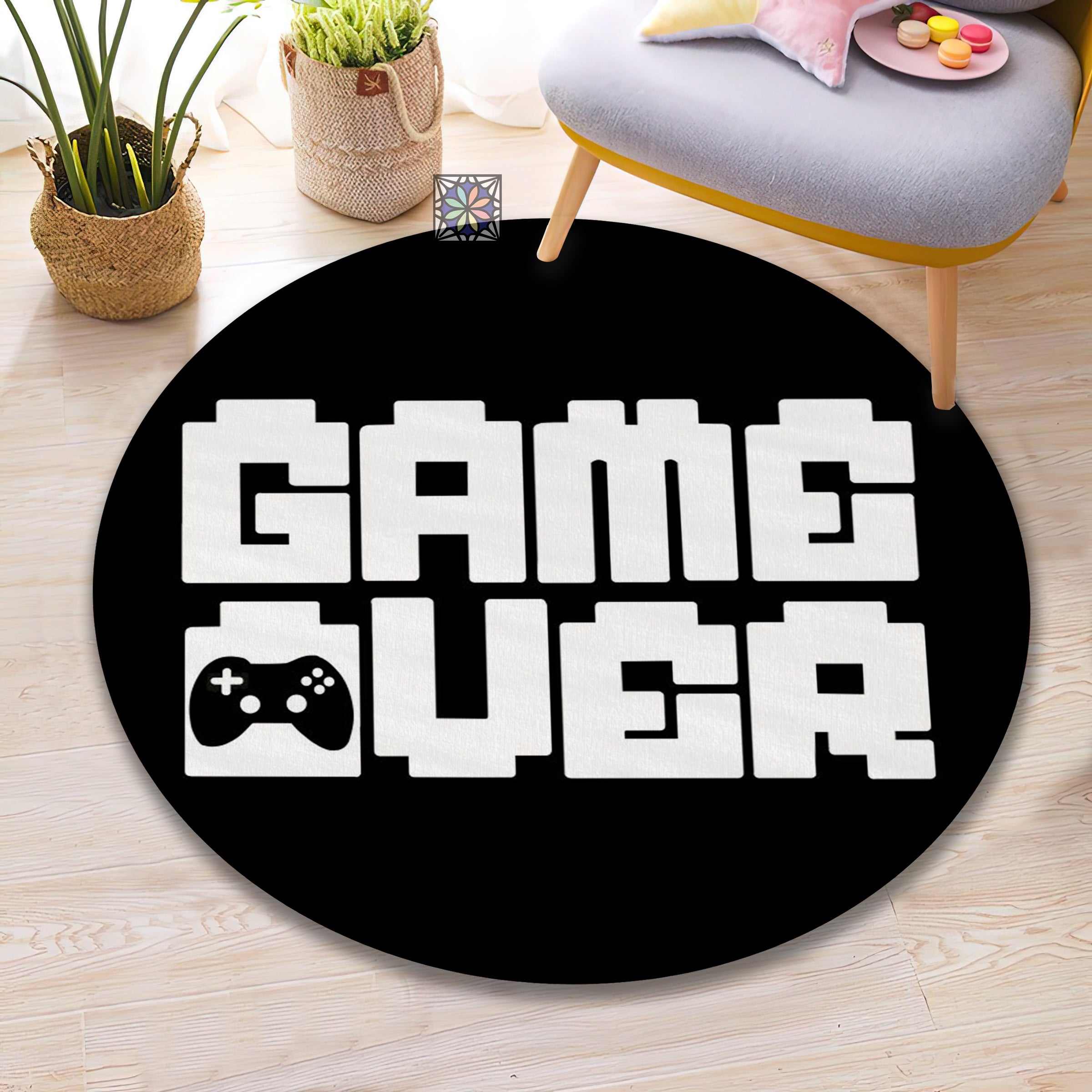 Game Over Rugs Game Over Rug, Game Controller Carpet, Gaming Decor, Black Gamer Mat ...